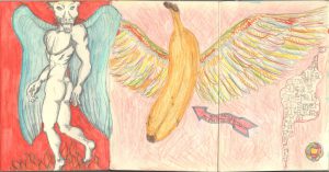 Winged Lion and Flying Banana
