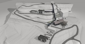 Cogne architecture project; illustrated view