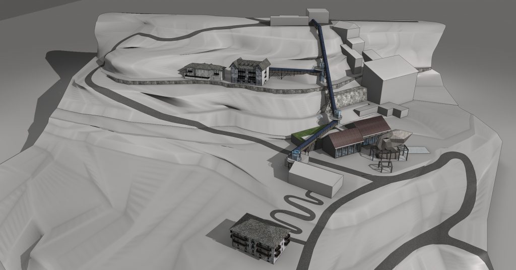 Cogne architecture project illustrated view