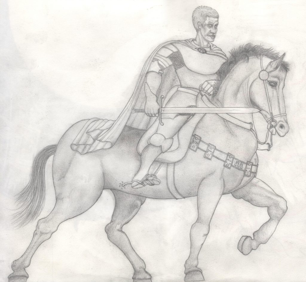 ser Barristan Selmy on Daenerys Targaryen silver horse