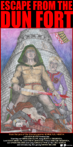 Escape from the Dun Fort; ser Barristan Selmy of the Kingsguard rescuing king Aerys II Targaryen