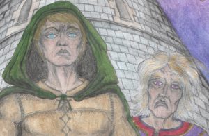 Picture detail 1: Escape from the Dun Fort; ser Barristan Selmy of the Kingsguard rescuing king Aerys II Targaryen