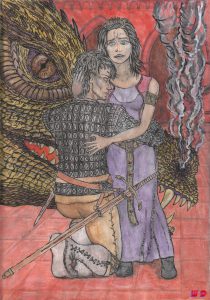 Prince Baelon, Queen Alysanne and the dragon Vhagar