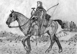 Brynden Rivers on his way to the Redgrass Field