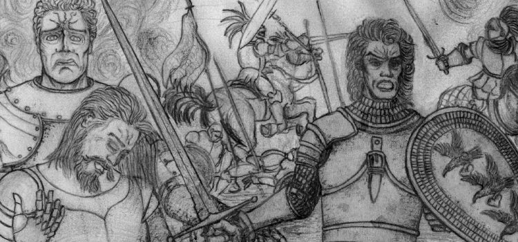 Ser Lyn Corbray fights with Lady Forlorn at the Trident – A Feast for Crows, GRRM