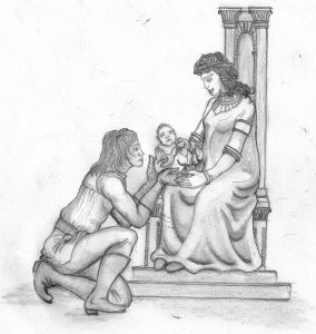 Rhaegar Targeryen with little Aegon and Elia Martell: "His is the Song of Ice and Fire"